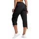 thumbnail image 3 of TaTaai Womens Solid High Waist Capri Pants Drawstring Elastic Waist Casual Cargo Trousers With Pockets Soft Lightweight Comfy Pants For Daily Casual Seaside Outfits Gift, 3 of 5