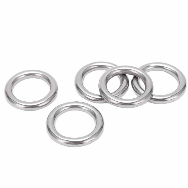 Metal Yoga Hanging Rings, Wide Application Anti Rust Stainless Steel Round Rings For Hammock For Boat 6 X 25mm