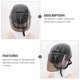 thumbnail image 4 of 1 casco de motocicleta moderno para ciclismo, protector para deportes al aire libre, para mujer y hombre (negro), 4 of 8