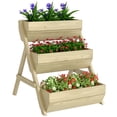 thumbnail image 1 of Outsunny 3 Tier Raised Garden Bed Wooden Elevated Planter Box for Flowers, 1 of 10