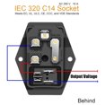 thumbnail image 4 of Interruptor basculante ANGGREK IEC320 C14 conector de impresora 3D 4 piezas automatización industrial, 4 of 8