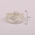 thumbnail image 3 of Mooneye 0.65 CTW Natural Diamond Polki Multi Band Ring 925 Sterling Silver Women Wedding Jewelry, 3 of 5