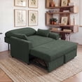 thumbnail image 6 of Marrber 51.6" Convertible Pull-Out Sofa Bed Sleeper Loveseat with Backrest, suitable for small spaces, corduroy dark green, 6 of 7