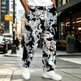 thumbnail image 6 of GrmtClth Mens Camouflage Cargo Pants Relaxed Open Bottom Lightweight Street Style Multi Utility Pocket Walking Daily Pants Black 2XL, 6 of 7