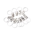 thumbnail image 4 of HEALEEP 20Pcs Drapery Curtain Rod Clip Rings Plated Silver Color Easy Glide Household, 4 of 6