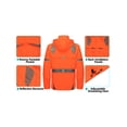 thumbnail image 6 of Little Donkey Andy Men's Waterproof Golf Rain Jacket Reflective Cycling Running Windbreaker-Removable Hood, Packable Orange XL, 6 of 7