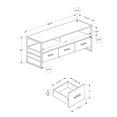 thumbnail image 3 of Monarch Specialties Tv Stand, 48 Inch, Console, Living Room, Bedroom, Black Laminate, 3 of 5