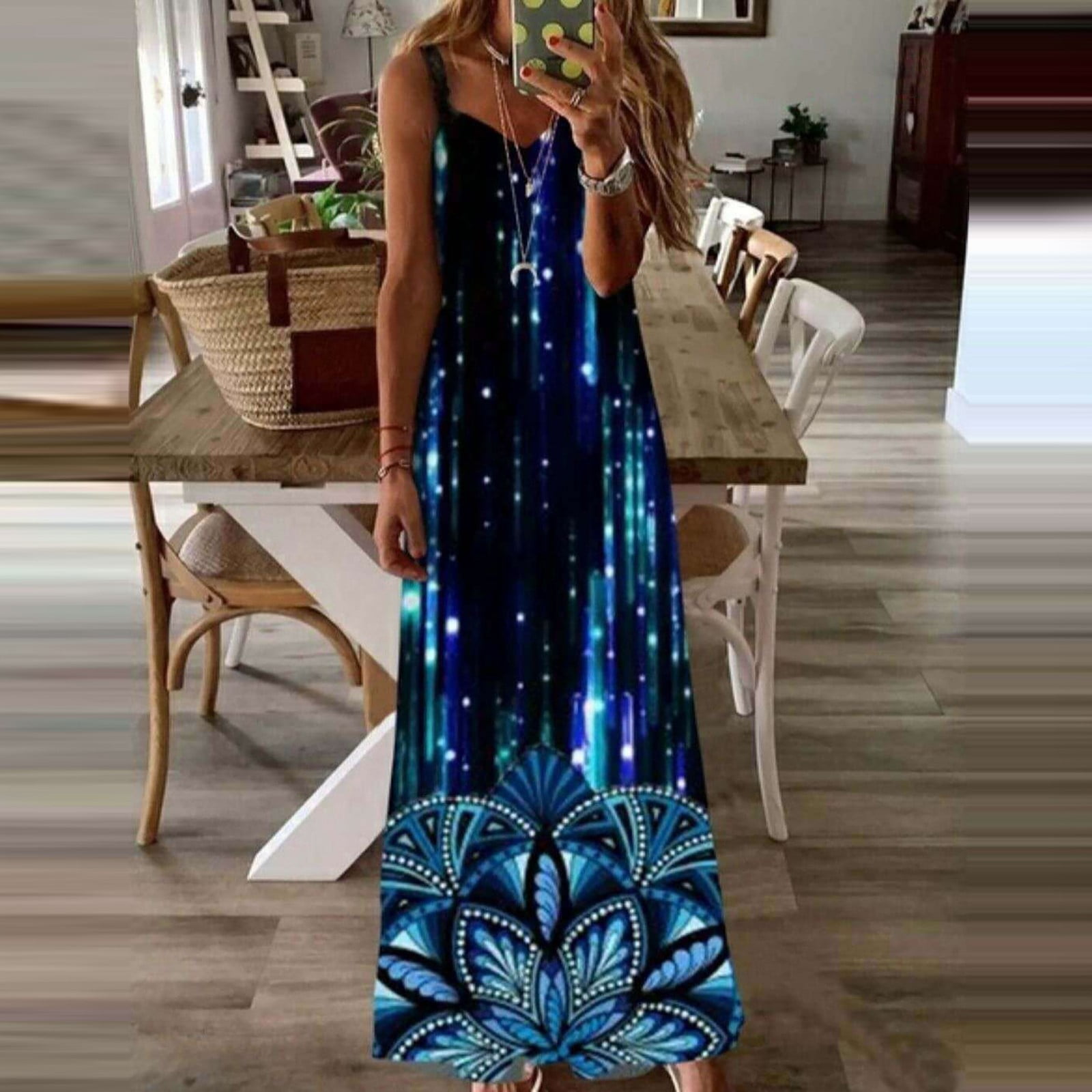 chinese dress ladies Pointelle Slim Long Vest Dress