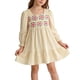thumbnail image 2 of Vestido de Fiesta de la Niña Del Bebé de Manga Larga Bordada Floral, Falda Casual Cómoda para Niños, 2 of 9