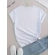 thumbnail image 2 of Women's Backstreet Graphic Tee - Casual Loose Fit Breathable Short Sleeve T-Shirt, White with Colorful Band Design, Spring/Summer Streetwear Style, 2 of 5