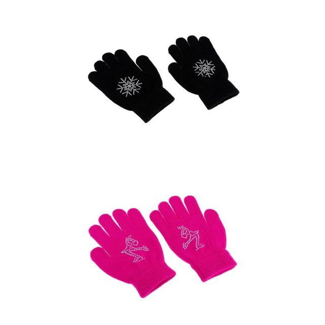 2 pares de Guantes de patinaje sobre Sharpla Guantes elásticos para niños Guantes de punto para niños