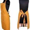 thumbnail image 5 of MALLOWEX Womens Canvas Apron for Kitchen with an Adjustable Neck with Long Ties | Cooking Kitchen Chef Apron for Women Men | 27.5 x 33 Inch | 100% Natural Cotton Washed Apron | Yellow, 5 of 6