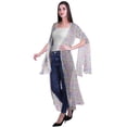 thumbnail image 3 of Moomaya Viscose Georgette Printed Long Shrug Slit Sleeves Cardigans For Women, 3 of 5
