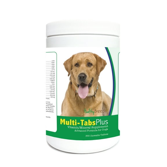 Healthy Breeds Dog Multi-Tab Vitamin and Mineral Supplement for Labrador Retriever, 365 Chews