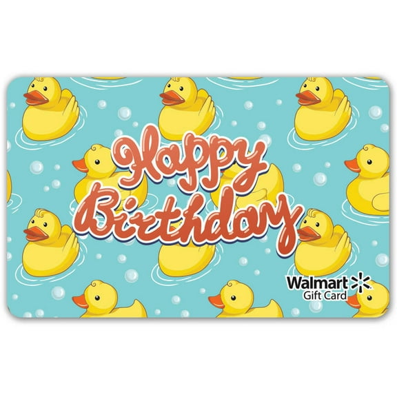 Walmart Birthday Themed Plastic Gift Cards