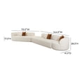thumbnail image 6 of Fickle Cream Boucle 4-Piece Modular LAF Sectional, 6 of 6