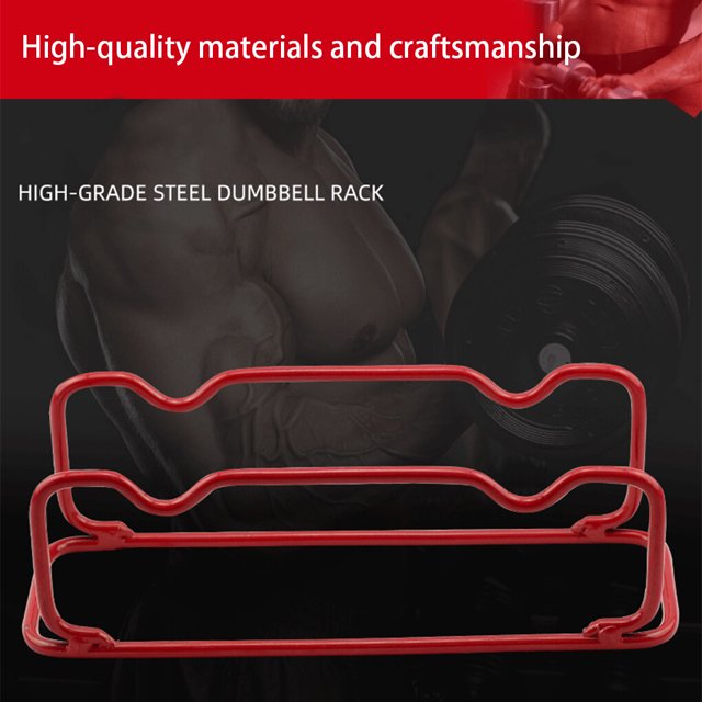 VONKY Dumbbells Bracket Storage Rack Space Saving Stand Reusable Exercising Weightlifting Equipment Mount Accessory Gym Office Red Large