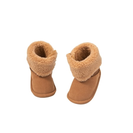 

Bmnmsl Baby Shoes Winter Thickened Plush Walking Shoes Snow Boots
