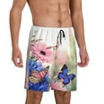 thumbnail image 2 of Fotbe Butterfly And Flowers Pantalones Cortos de Pijama para Hombre, Ropa de Dormir, Pantalones de Pijama Cortos para Hombre-XX-Large, 2 of 6