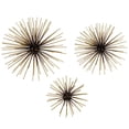 thumbnail image 1 of Stratton Home Decor Art Mural Moderne en Métal avec Éclat d'Étoiles, Ensemble de 3, Or, 1 of 6