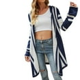 thumbnail image 5 of Lilgiuy Women's Long Sleeve Stripes Hooded Knit Cardigan Irregularity Sweater Coat Winter Fashion 2022, 5 of 5