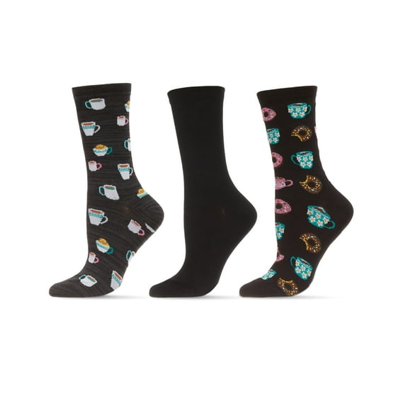 MeMoi Donut Heaven Bamboo Blend Crew 3 Pair Pack - Womens - Female