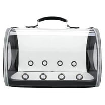 Pet Carrier with Shoulder Strap, Transparent Bag for Cat and Dog, Maximum Load Capacity 17lb, 17"x11"x9.4" Large Pet Carrier