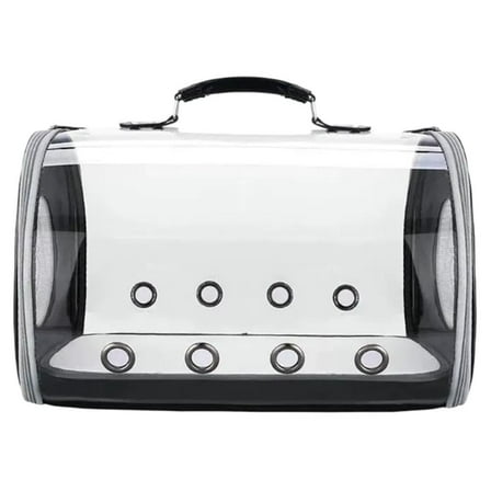 Pet Carrier with Shoulder Strap, Transparent Bag for Cat and Dog, Maximum Load Capacity 17lb, 17"x11"x9.4" Large Pet Carrier