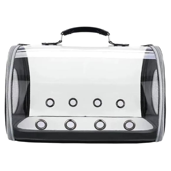 Transportadora de Mascotas con Correa para el Hombro, Bolsa Transparente para Cat y Perro, Capacidad Máxima de Carga 17lb, Transportadora Grande para Mascotas de 17"x11"x9.4"