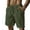 Army Green, variant on Army Green Linen Shorts Men Casual Stretch Elastic Waist Shorts Loose Fit Hiking Golf Shorts Summer Beach Vacation Outfits with Pockets