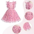 thumbnail image 5 of IDOPIP Baby Girls Sequins Tutu Dress Butterfly Daisy Polka Dots Princess Tulle Evening Gown, 5 of 8