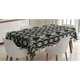 thumbnail image 1 of Ambesonne Geometric Tablecloth Rectangular Table Cover, Chevron Zigzags Boho, 60"x90", Charcoal Grey Black, 1 of 3