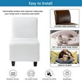 thumbnail image 6 of BH-JJSMGS Solid Color Armless Chair Slipcovers, Armless Chair Covers for Accent Chairs Slipper Chair Covers for Living Room Bedroom, 6 of 7
