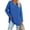 Blue, variant on Mengpipi Womens Long Sleeve T-Shirt V-Neck Loose Casual Tops, Black-M(US 8-10)