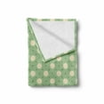thumbnail image 2 of Retro Soft Flannel Fleece Blanket, Spring Meadow Wildflower on Green Background Field Yard Bedding Plants, Cozy Plush for Indoor and Outdoor Use, 50" x 70", Pale Green Cream Yellow, by Ambesonne, 2 of 6