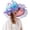 Blue, variant on Women's Organza Saturday Horse Racing Derby Day Wide Brim Church Hat