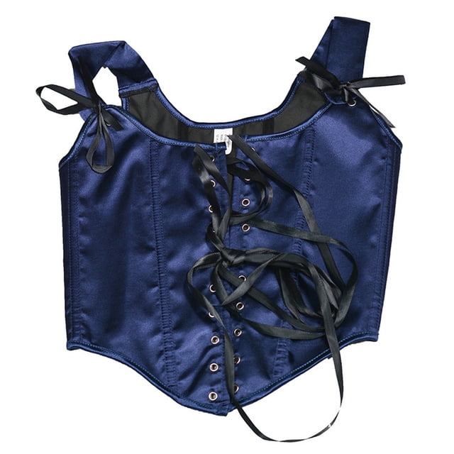 Camisola moldeadora de cintura con lazo sin espalda de color sólido estilo mujer moda poliéster top