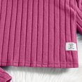 thumbnail image 6 of CHEEREAM Litter Girl Clothes 2 Piece Girls Outfit Rib Knit Sweatsuits Long Sleeve Pullover Flare Legging Pants Kids Tracksuit for 8-12 Years, 6 of 8