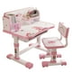 Kids Functional Desk and Chair Set, Height Adjustable Children School ...