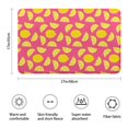 thumbnail image 3 of Yellow Lemon Fruit Slices Pink Pattern Bathroom Rugs Mat,Non Slip Microfiber Bathroom Rug,Rubber Backing,Soft Bathroom Mats for Bathroom Floor,Tub and Shower,17x27in(43x68cm), 3 of 5