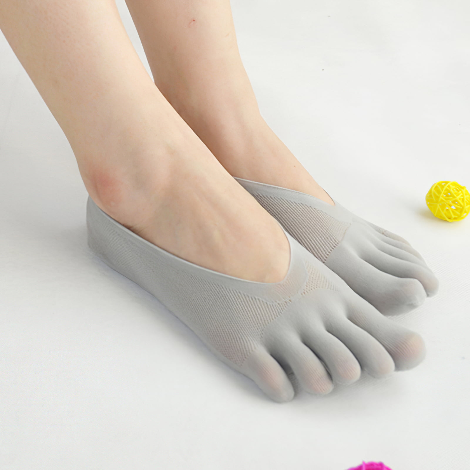 No Show Full Five Low Cut Finger Liner Full Toe Yoga Socks Split-Toe Five-Finger Socks Ortho Toe Compression Socks with Toes DoreenAbe 5 pairs Ortho Toe Compression Socks for Women