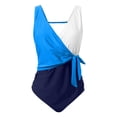 thumbnail image 4 of XEGLSBU Plus Size Swimsuit for Women Tankini 2 Piece Plus Size Swimsuit Floral Print Tankini with Bottoms and Supportive Underwire Blue1 Size XXL, 4 of 4