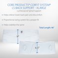 thumbnail image 6 of Core Products Corfit LS Lumbar Support Back Brace for Back Pain, Men/Women - White, 4XLarge, 6 of 8