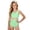 3 Light Green, variant on REDARER Girls Tie Front Cutout One Piece Swimsuit, Elegant Hollow Bathing Suit,15-16 Years