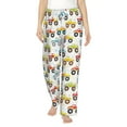 thumbnail image 2 of Goofa Cartoon Monster Trucks Printed Soft Pajama Pants for Women, Wide Leg Comfy Casual Lounge Yoga Pants-X-Large, 2 of 9