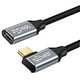 thumbnail image 1 of Cable USB-C a USB-C, adaptador USB-C de 100 W, 5 A, 20 V, carga rápida PD, ángulo de 90 grados Los 0.25M, 1 of 9