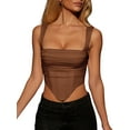 thumbnail image 4 of KOMOO Women's Bustier Corset Top Push Up Strap Tank Top Vintage Streetwear Crop Tops Party Clubwear Bodice, 4 of 6