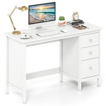 Topbuy Computer Desk Writing Table w/3 Drawers Workstation for Home Office White