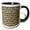 Black/White, variant on 3drose, Bohemian Stripes Snowflakes - Christmas Art, 15oz Mug