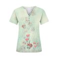 thumbnail image 4 of Ruimatai Women's V-Neck Short Sleeve Top Casual Loose Fit Printed Blouse Comfortable Breathable Summer T-Shirt, 4 of 5